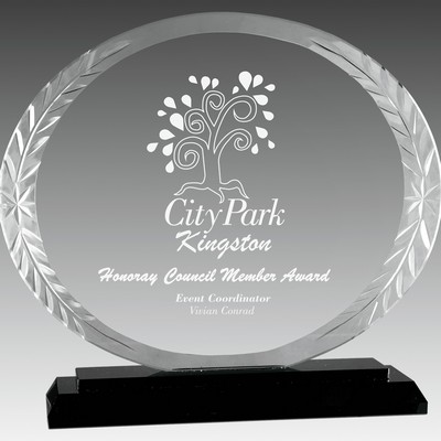 Oval Accent Glass on Base